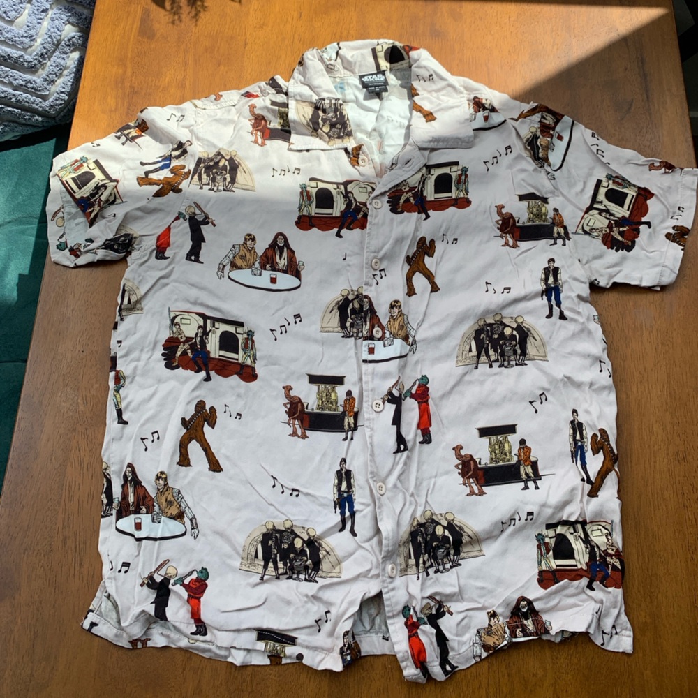 Men's Off-White Star Wars Button Down Short Sleeve Shirt